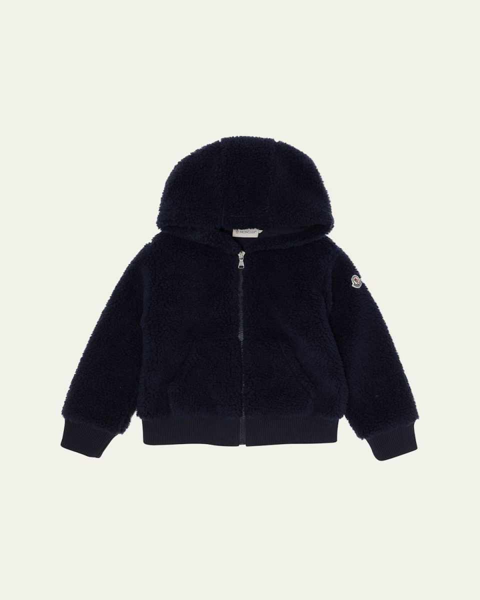 Boy's Teddy Fleece Zip-Front Sweatshirt, Size 4-